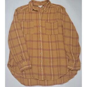 Pilcro‎ Relaxed Fit Shirt Women's Cottage Core Plaid Anthropologie